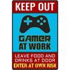 Retro Gamer At Work Metal Tin Sign Vintage Wall Art Poster for Game Room Café Garage Club Bar Pubs Iron