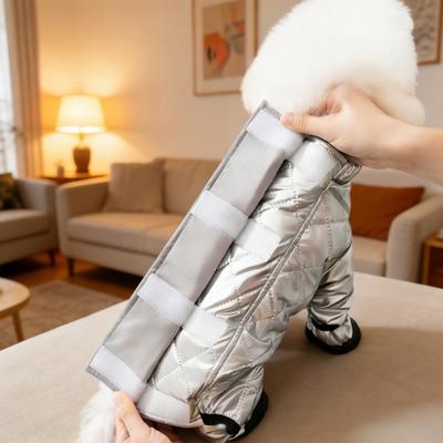 Traje de Nieve para Perro Mono Completo Chaqueta para Perro Mono Acolchado Reflectante Traje de Nieve Térmico para Perro con Protectores para Patas Abrigo Cálido de Invierno
