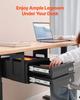VEVOR 13" Wide Under Desk Drawer Slide Out, Under Table Pull-out Drawer Attachment, Hidden Desktop 2 Layer Storage Organizer