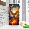 Luxury Phoenix Fire Feather Pattern Phone Case for Samsung Galaxy A56 A14 A55 A16 A54 A36 A53 A52 A51 A50 A15 A22 5G Soft Cover