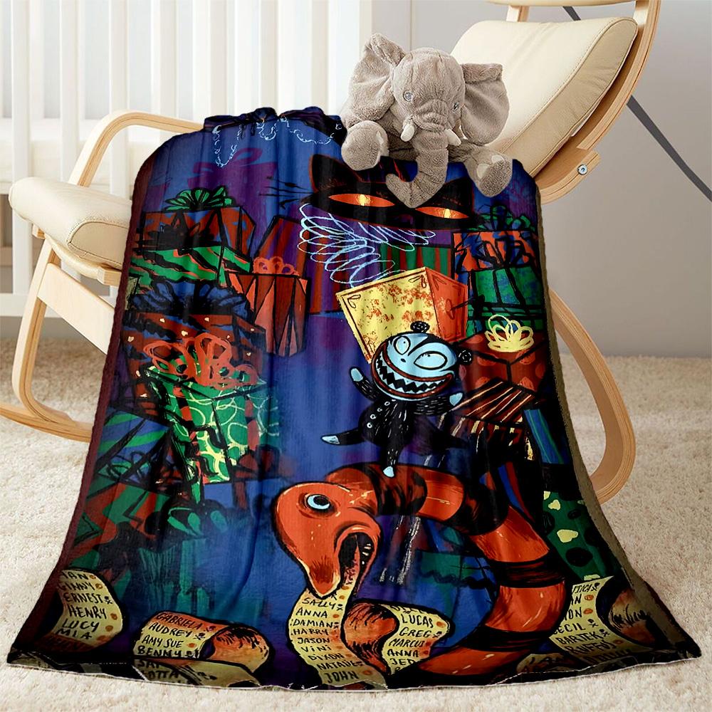 Christmas Nightmare Blanket Durable Comfort Perfect for Couch Picnics Sofa All-Season Use Digital Print Suitable for Gifting Relatives and Friends