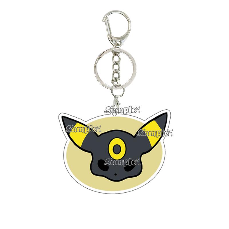Anime Glaceon Flareon Jolteon Cartoon Acrylic Keychain Figure Keyring Ornament Collectible Accessory Charm Couple Chain Jewelry