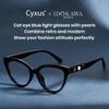 Blue Light Blocking Glasses with Pearl UV Unisex [Cyxus] Detail, Protection, Stylish, (01 Black)