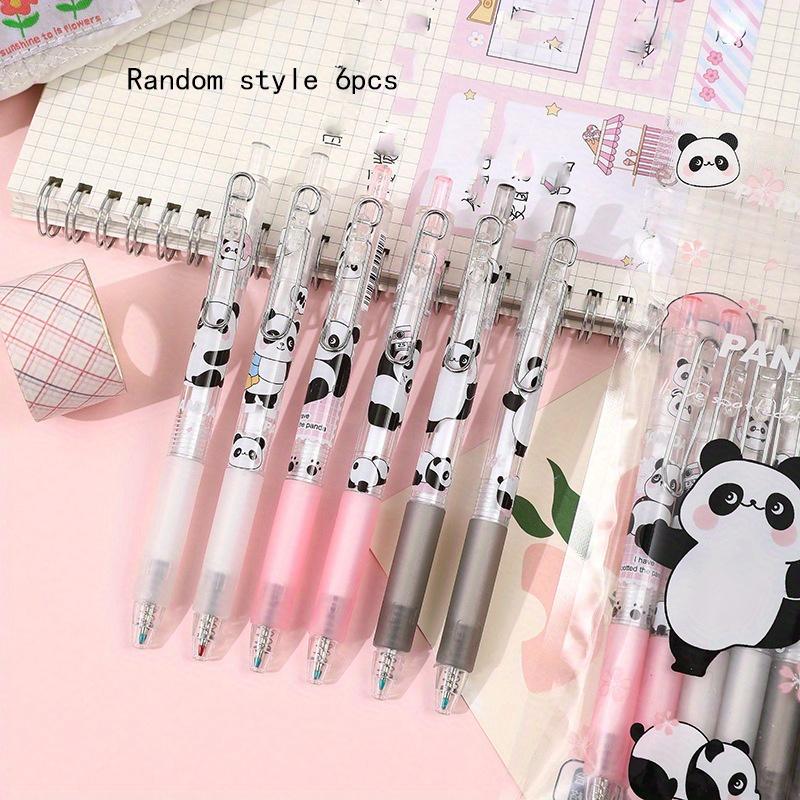 

Снова в школу сезон 6 шт./пакет 0,5 мм креативная мультяшная ручка с металлическим крючком, ручка-кнопка для сумки, экзаменационная нейтральная ручка, офисная подарочная ручка Random style 6pcs