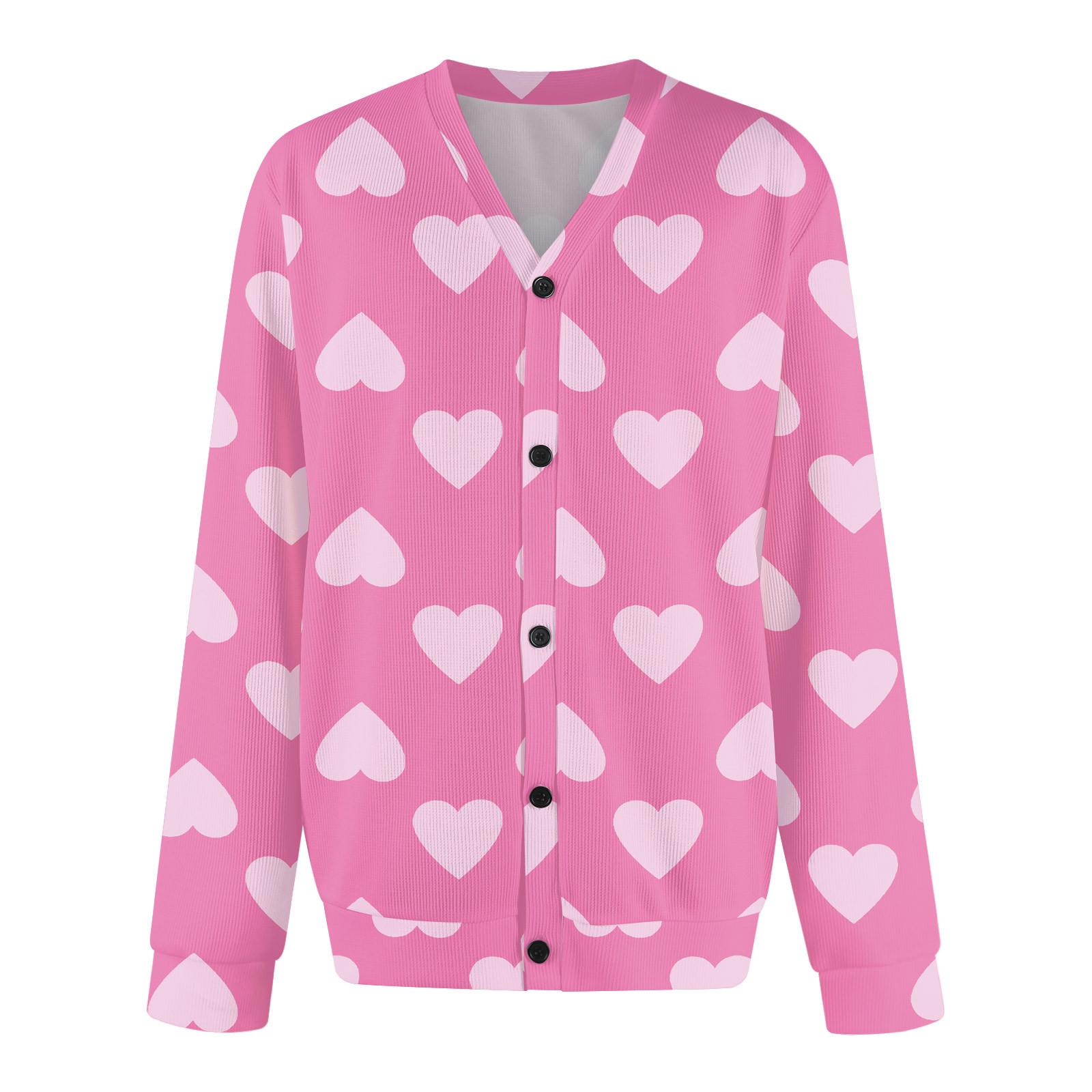 Мужская повседневная однобортная модная куртка-кардиган с длинными рукавами на пуговицах XL розовый 2467₽