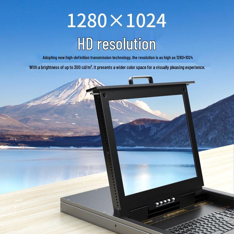 Shengwei 8-Port KVM Switch with 17-Inch LCD Monitor