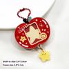1In Photo Card Holder Cartoon Apple Shaped Photo Album Keychain For Bags Acrylic Charm Kpop Idol Photocard Protector Cover
