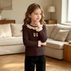 Girls' Trendy Print Ribbed Layering Top for Casual Everyday Wear