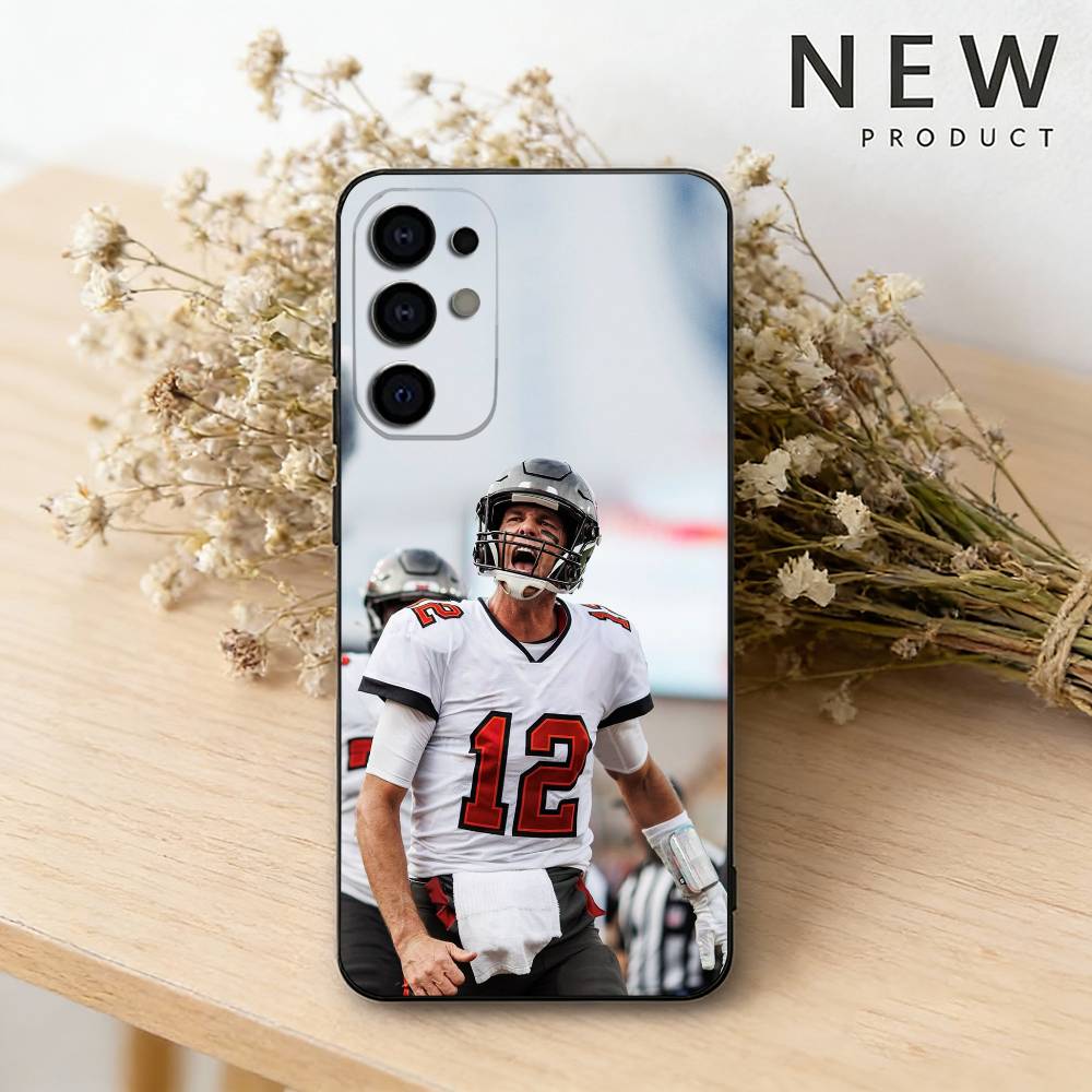 Rugby Tom B-Brady 12 Phone Case For Samsung S26,25,24,23,22,30,21,10,9,Ultra,Plus,Lite Black Soft Case