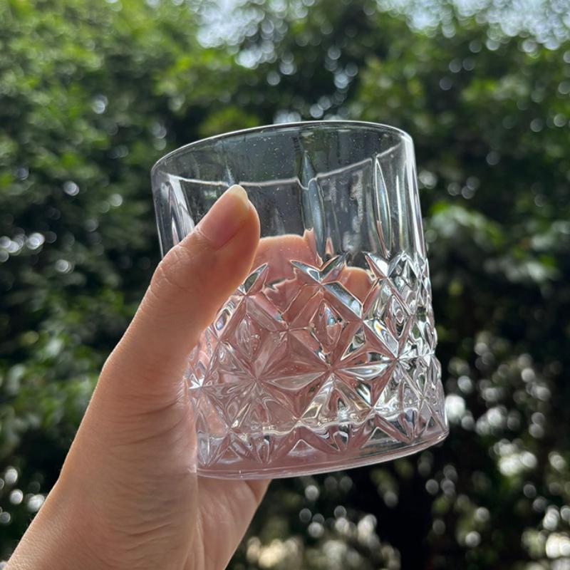 310ml/320ml High End Cocktail Glass Transparent Whiskey Glass Carved Foreign Wine Glass Classic Party Drinking Glasses Drinkware