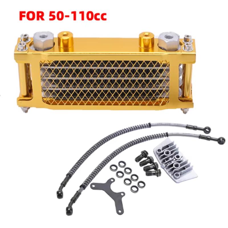 Oil Cooling Cooler Radiator Oil Cooler Set Motorcycle For 50 70 90 110 125 140cc Dirt Bike Monkey Bike DAX Pocket Bike ATV Moto