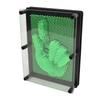 3D Pin Art Board Zabawka Prostokąt Poprawia Wyobraźnię Odcisk Dłoni Pin Mold dla Dzieci Rozmiar L Zielony