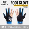 WRELS Three Finger Billiards Glove Breathable Sweat-Wicking Anti-Slip Adjustable Billiard Glove Elastic Billiard Training Gloves
