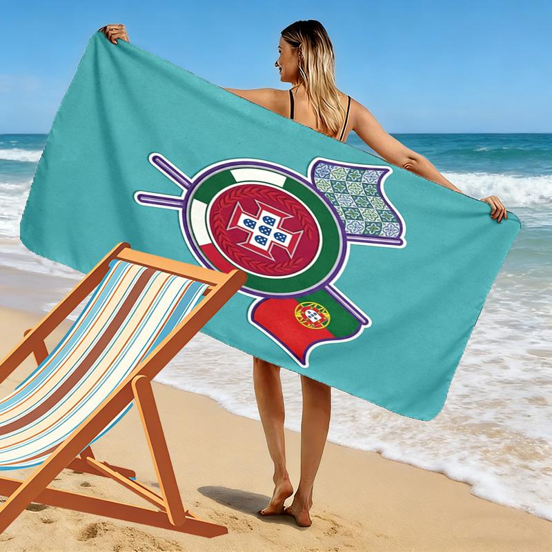 Portuguese Heritage Pride beach towel soft Portable for travel seaside quick-drying swim towel swim Comfort printing beach towel
