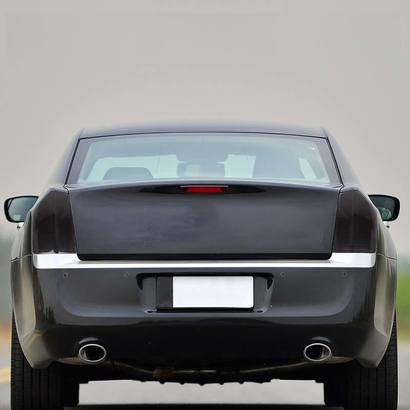 Auto Rücklicht Dekorabdeckung Lampenschutz Dekorationsaufkleber Für Chrysler 300/300C 2011-2014 Auto Exterieur Zubehör, Geräuchert Schwarz.