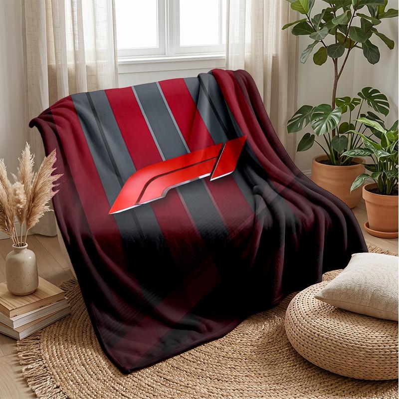 F1 Flannel Fleece Blanket Cozy Warm Throw Blanket For Couch Bed Travel All Season Use
