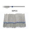 50PCS Diamond Nail Drill Bits Grinding Head Set For Manicure Pedicure Dead Skin Removal Nail Electric Milling Cutters