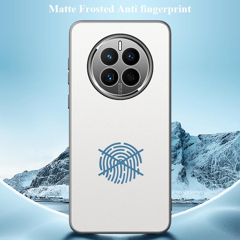 For Huawei Mate 60 50 50E 40 40E 30 30E Pro Plus Metal lens all inclusive Protector Back Plating PC Matte Frosted Anti fingerprint Cover Case Shell