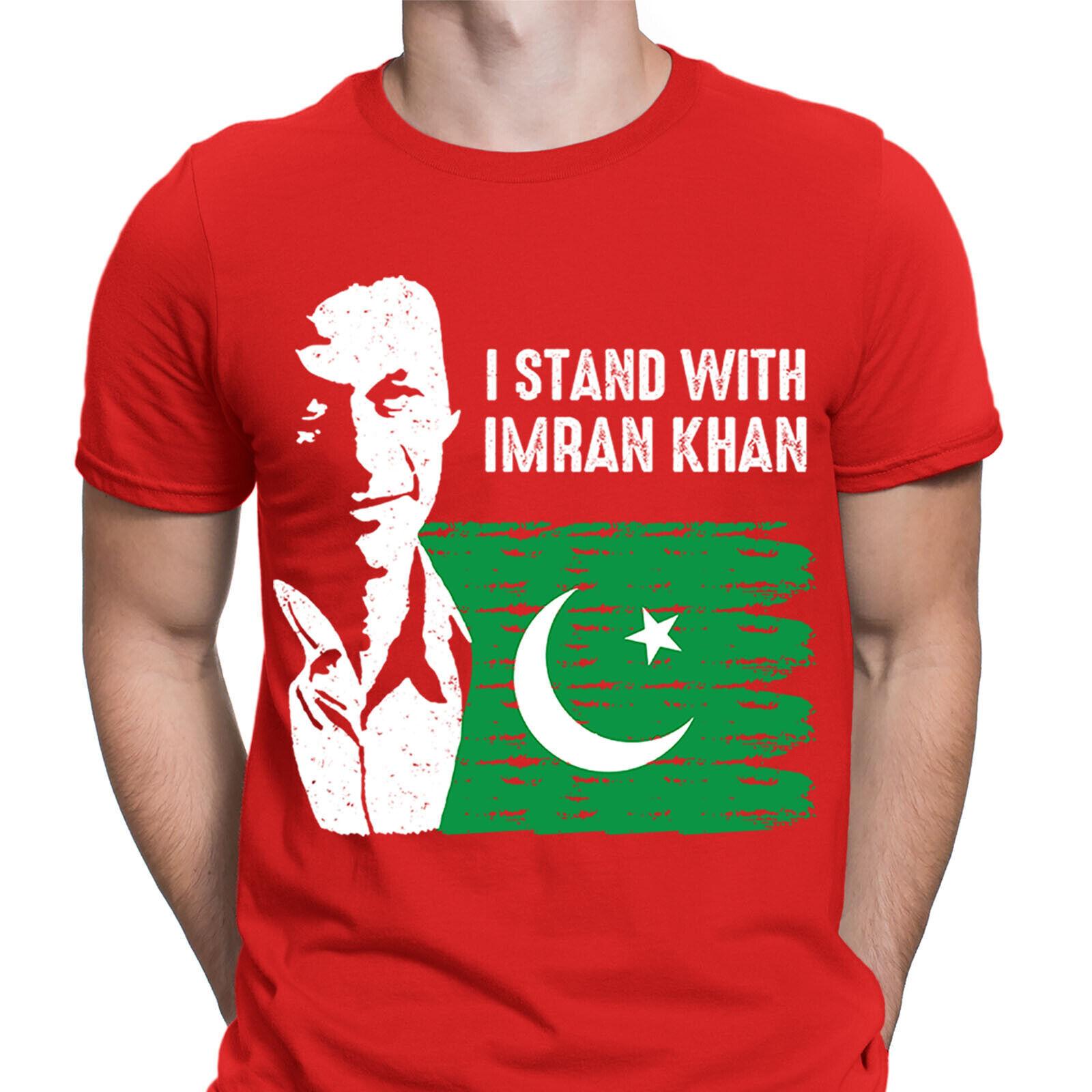 Free Imran Khan Show Your Support PTI Pakistan Mens T-Shirts Tee Top #DGV21 4XL