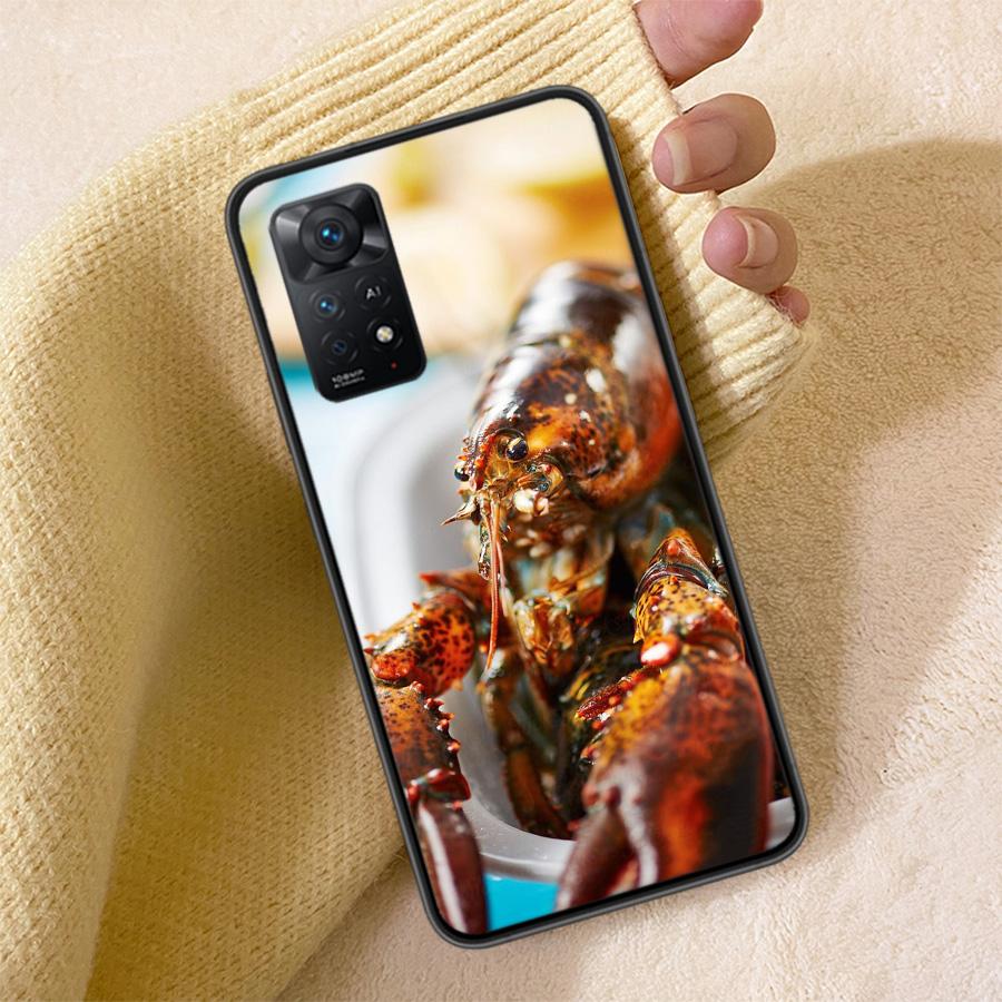 Live Lobster Phone Case For Redmi Note 13 14 15 Pro Plus 12 13C 12C 15C 9 10 10C 9T 9C 9A TPU Soft Cover Clear Cell Cases Shockp