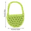 1/12 Dollhouse Woven Plush Shoulder Bag Dollhouse Mini Crossbody Bag Handbag For Dolls Dress Up Aceessories