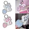 Sweet Plush Strawberry Bowknot Keychain Pendant Fashion Lovely Hangings Ornament Keyring Backpack Decoration Charm
