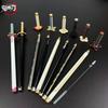 Novo 17 Estilos Japão Anime Demon Slayer Modelo Caneta Gel 0.5mm Carga Preta Adereço Cosplay Presente Criança Estudante Arma Slayer Espada