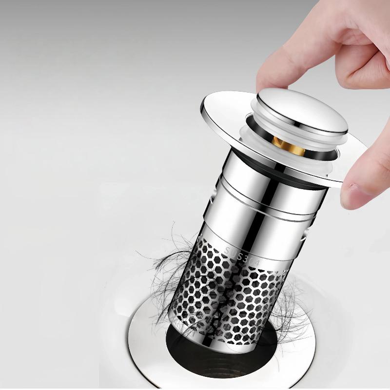 2Pack Universal Bathroom Sink Drain Stoppers Pop-Up Sink Strainer To Prevent Insects And Clogs Pop-Up Filter With Odor Protection Bathroom Accessories