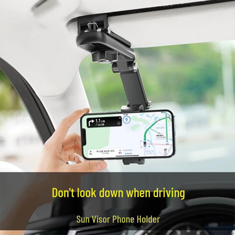 Universal Sun Visor Car Phone Holder - Multi-Function Navigation Mount