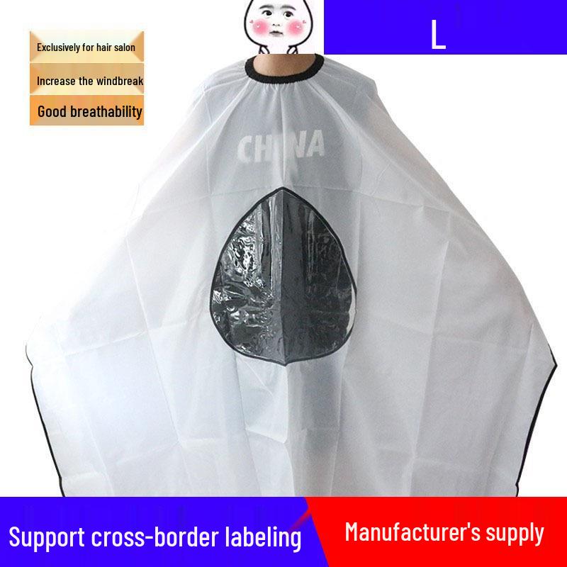 Transparent Salon Cape for Phone Use – Non-Stick Hairdressing Barber Cape for Adults