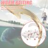 50Pcs Soft Maggot Baits Artificial Fishing Worm Lures Bread Worm Fishing Lure for Bass Trout Freshwater Saltwater