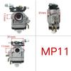 For Walbro TH26 MP11 11mm Chainsaw Brush Cutter Carburetor For 1E34F 1E36F WYJ-138WYK-186 26cc 33cc 2 Stroke Lawn Mower Engine
