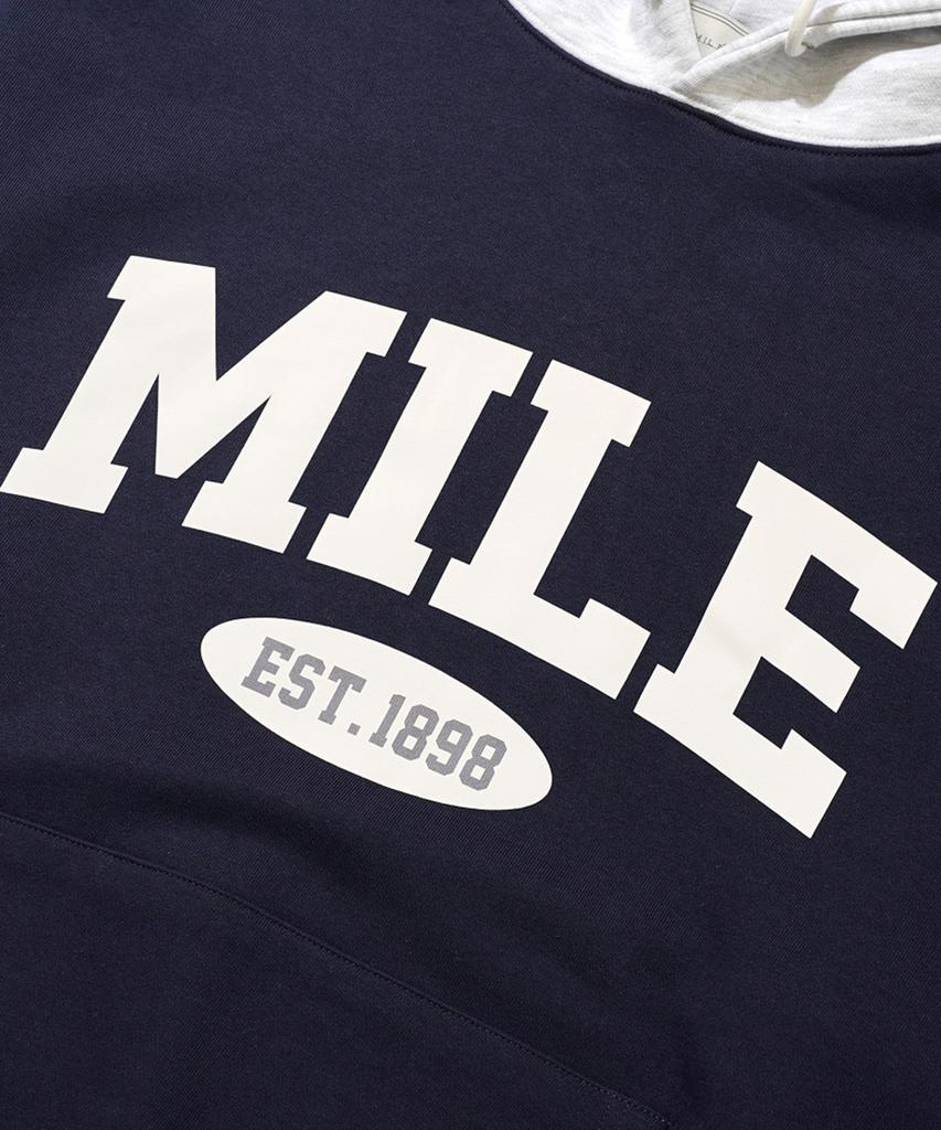 Mile Est Mix Sweat Hoodie [Navy]