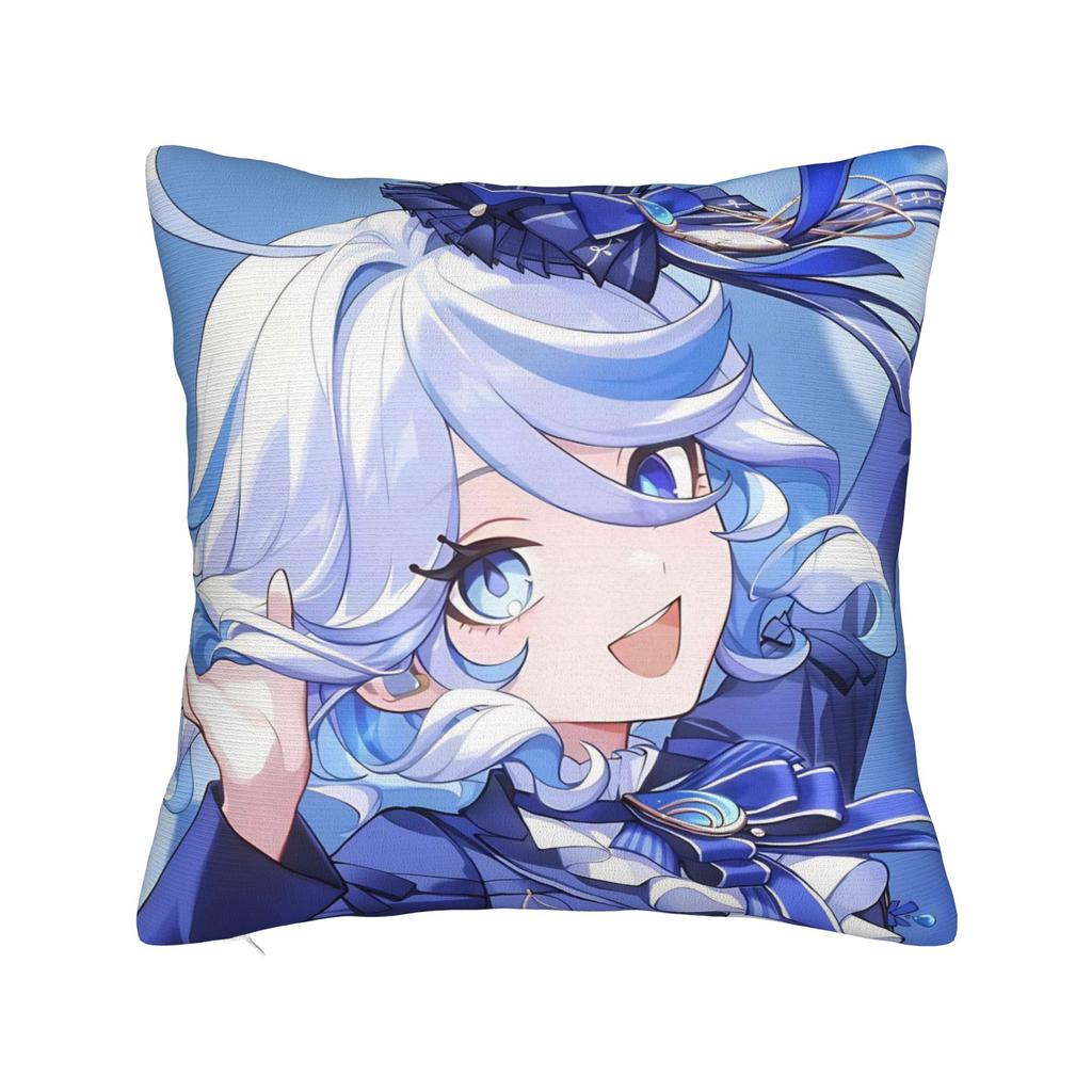 Furina Genshin Impact Waifu Pillowcase Double-Sided Printing Polyester Cushion Cover Decoration Pillow Case Cover Car Square