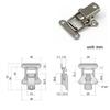 4pcs/set Useful Silver Stainless Steel Buckle Butterfly Shape Convenient Trunk Latch Catches Toolbox Toggle Latch Clamp Hardware