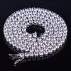 TOPGRILLZ 3mm-10mm Iced Out Bling AAA Zircon 1 Row Tennis Chain Necklace Men Hip Hop Jewelry Gold Silver Color Charms