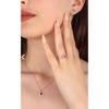 925 Sterling Silver Amethyst Color Drop Pattern Necklace Earring Ring Jewelry Set