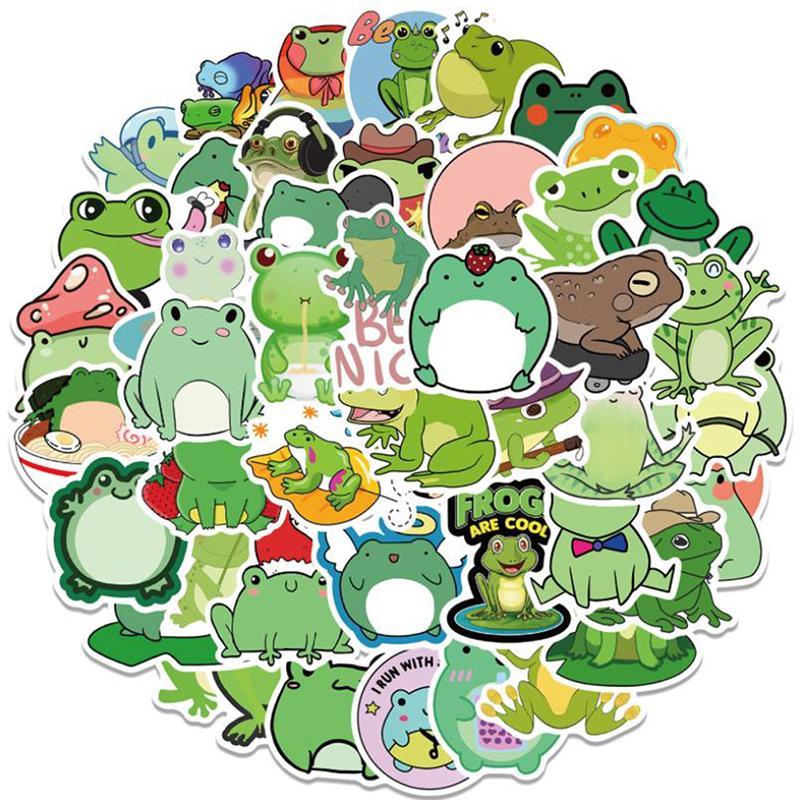 50*Interesting Frog Graffiti Stickers For Skateboard Helmet Anime Cute Frog T Uz 50*Interesting Frog Graffiti Stickers For Skateboard Helmet Anime Cute Frog T Uz