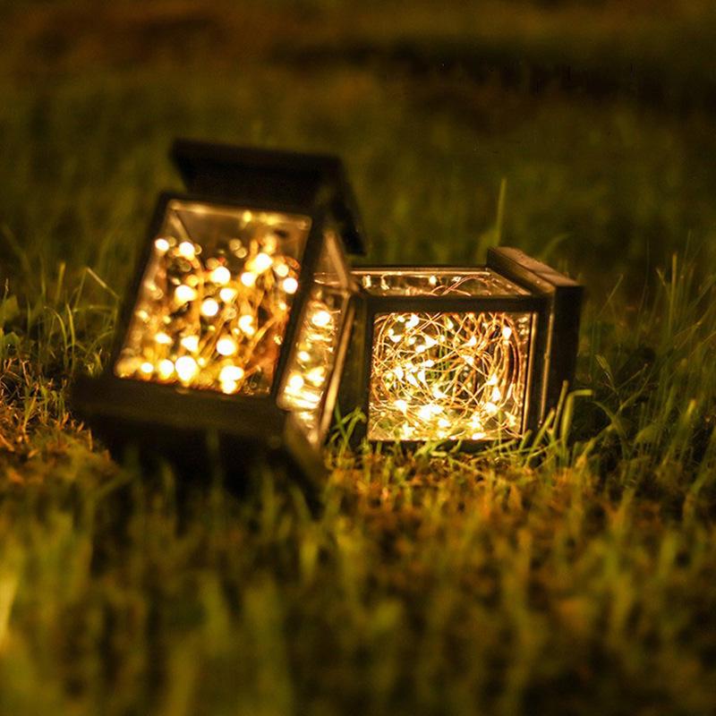 Solar Mini Lantern: Outdoor Courtyard Atmosphere Light with LED Beads - Portable Garden Hanging Candle Light