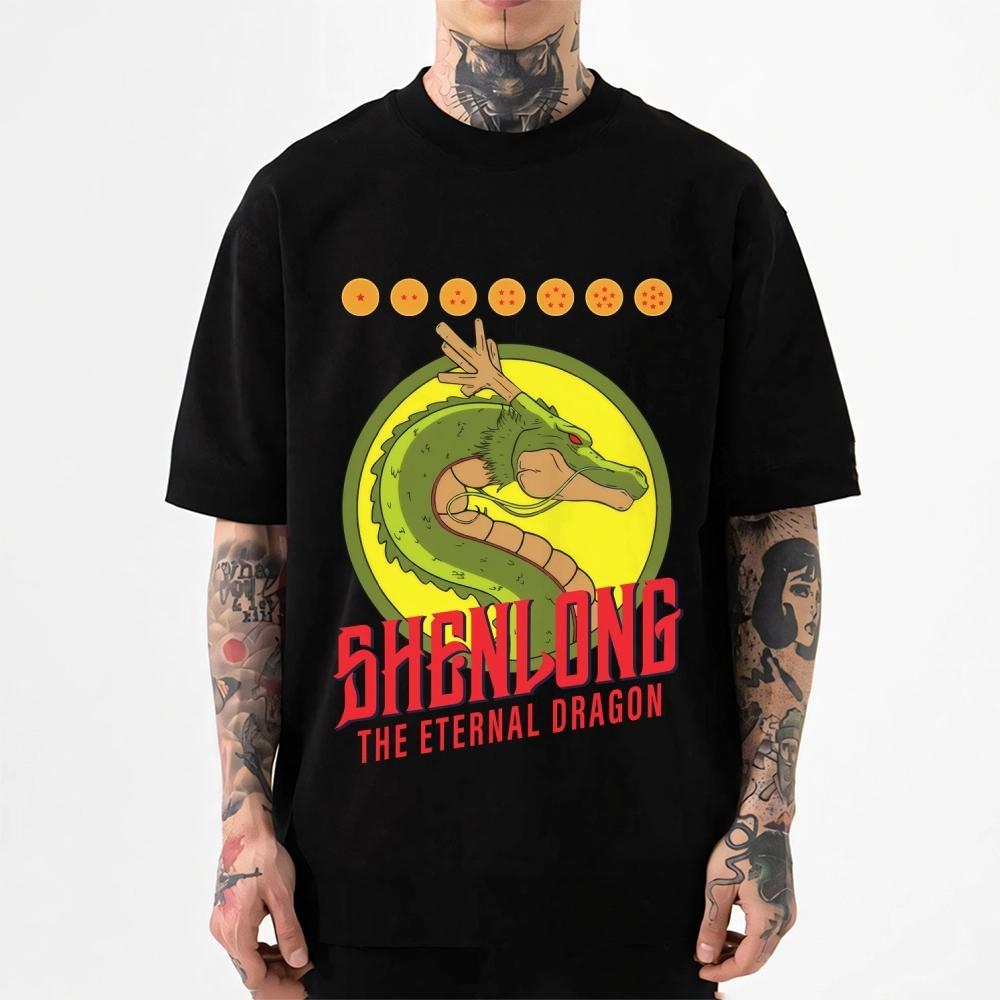 

2026 New Dragon Z Shenlong Japanese Style Classic Print T-shirt Short Sleeve T-shirt Men s and Women s T-shirt Men s Tops S разноцветный
