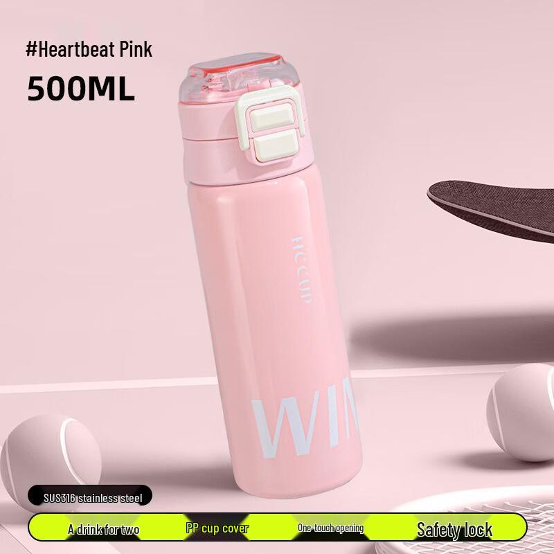 ZISIZ Stainless Steel Insulated Straw Water Bottle