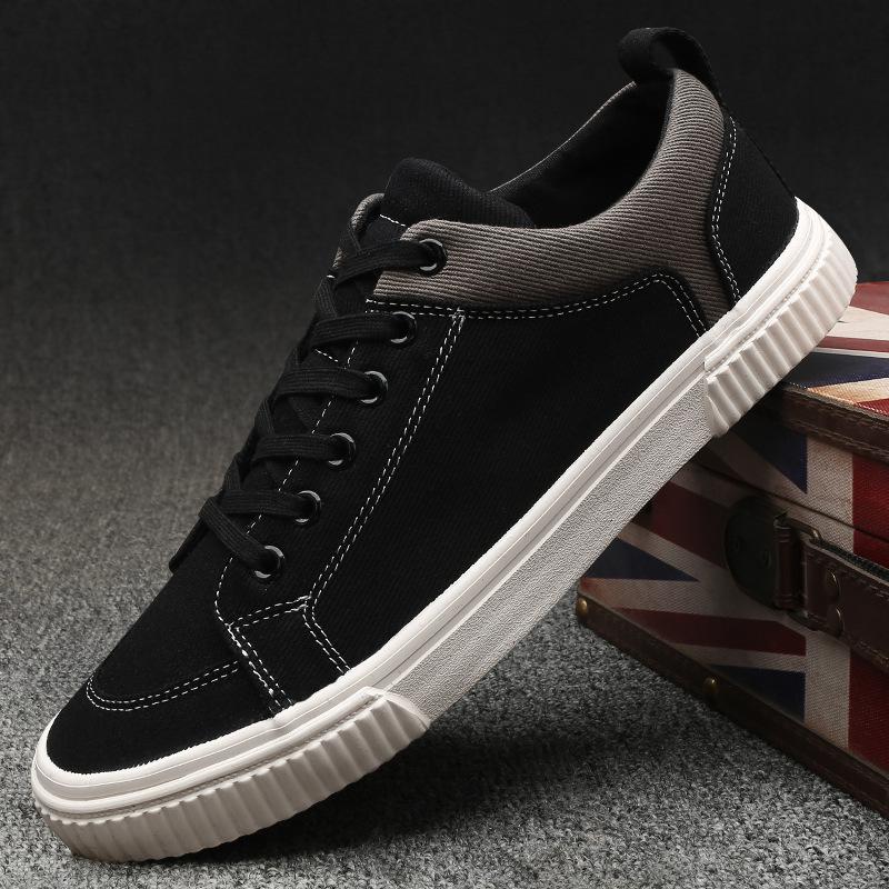 Men s Shoes Summer Lace Up Canvas Shoes Breathable Lightweight Non Slip Skateboarding Shoes Wear Resistant Men Sneakers 38