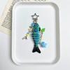 New Plastic Imitation Fish Keychains Multi Jointed Beaded Fish Hook Key Chain Ocean Style Keychain Pendant Bag Accessories