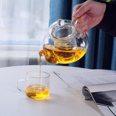 Hitzebeständige Teekanne aus Glas, Teekanne aus Glas mit Teesieb, Teeblatt, Kräuterkaffeekanne, Teeservice, praktische Flasche, Blumenteetasse