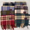 Vysoce kvalitní šátek s červenou kostkou z imitace kašmíru: Silný, teplý, módní a všestranný na podzim/zimu a svátky