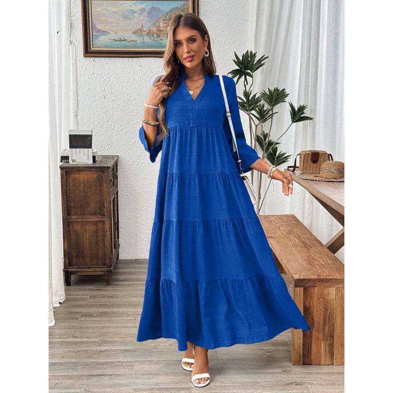 European and American fashion slim-fitting long dress women's 2026 summer new casual vacation skirt