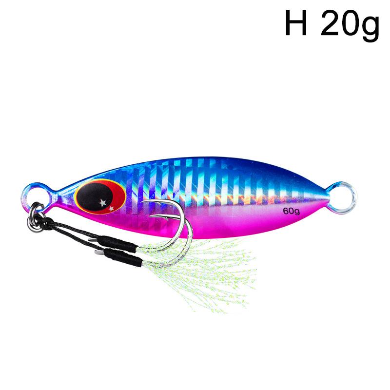 Metal Jig Spoon Lure 10G 20G Artificial Bait Shore Slow Jigging Hard Bass Fishing Tackle Fishing Artificial Bait
