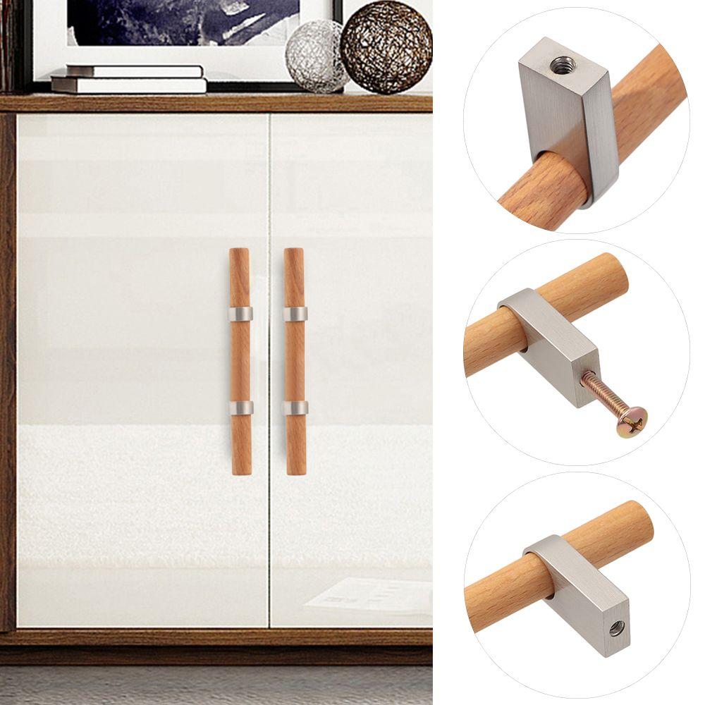 Home Hardware Wardrobe Cabinet Zinc Alloy Wood Door Handle Cupboard Door Knob Drawer Pulls