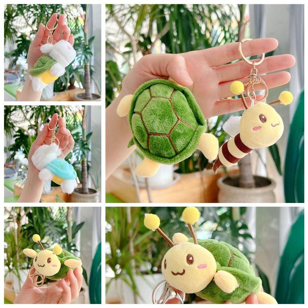 

Съемный плюшевый брелок в виде пчелы-черепахи, индивидуальный плюшевый брелок в виде черепахи, автомобильный брелок для ключей, украшения