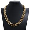 Metallic Geometric Necklace With Gold Finish Unisex Fashion Accessory For Wedding Or Casual Wear
